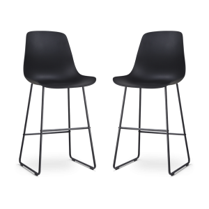 Nolon Nino-Pip barkruk zwart – zwart onderstel – 75 cm – set van 2 Nolon Nino-Pip barkruk zwart – zwart onderstel – 75 cm – set van 2
