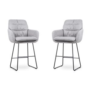 Nolon Nino-Mia Barkrukken Set van 2 – Grijs – Zwart – 65 cm Nolon Nino-Mia Barkrukken Set van 2 – Grijs – Zwart – 65 cm