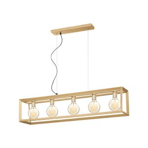 LABEL51 Hanglamp Tetto – Goud Metaal – 120x20x141cm LABEL51 Hanglamp Tetto – Goud Metaal – 120x20x141cm