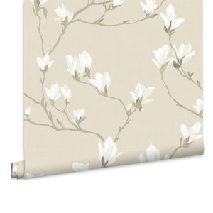 Laura Ashley Vliesbehang – Magnolia Grove Natural – 10mx52cm Laura Ashley Vliesbehang – Magnolia Grove Natural – 10mx52cm
