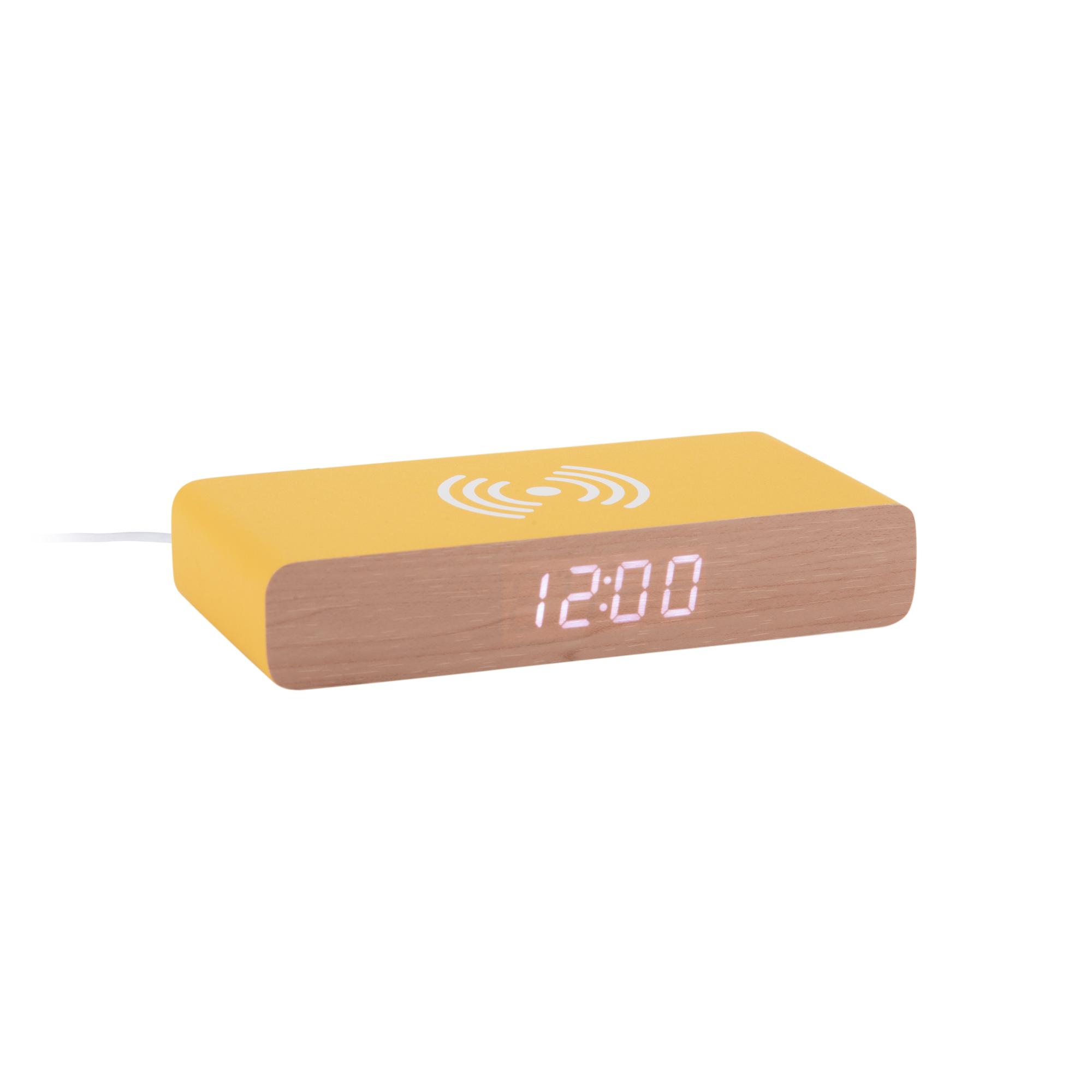 Karlsson wekker Retro Flat LED - geel - 16.1x7.6x3cm - Vaderdag - Vade