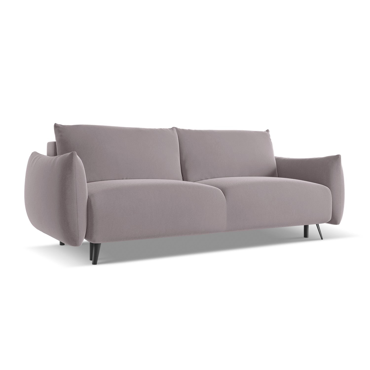 LaMiaSofa 3-zits slaapbank Genova - velours - lavendel - 230x105x86