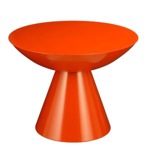 Mica Decorations Celise Bijzettafel – H44 x Ø59 cm – Metaal – Oranje Mica Decorations Celise Bijzettafel – H44 x Ø59 cm – Metaal – Oranje