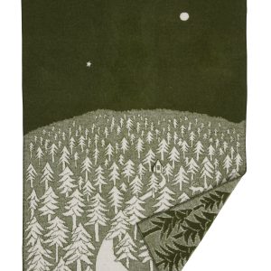 Klippan 100% wollen deken – House in the forest – groen- 130x200cm Klippan 100% wollen deken – House in the forest – groen- 130x200cm