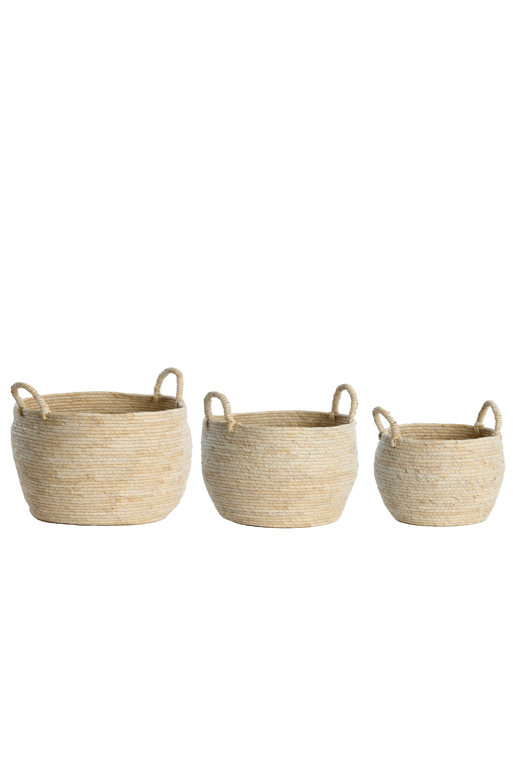 Light & Living mand KILBAHA - Ø33x30cm - bruin - Set van 3