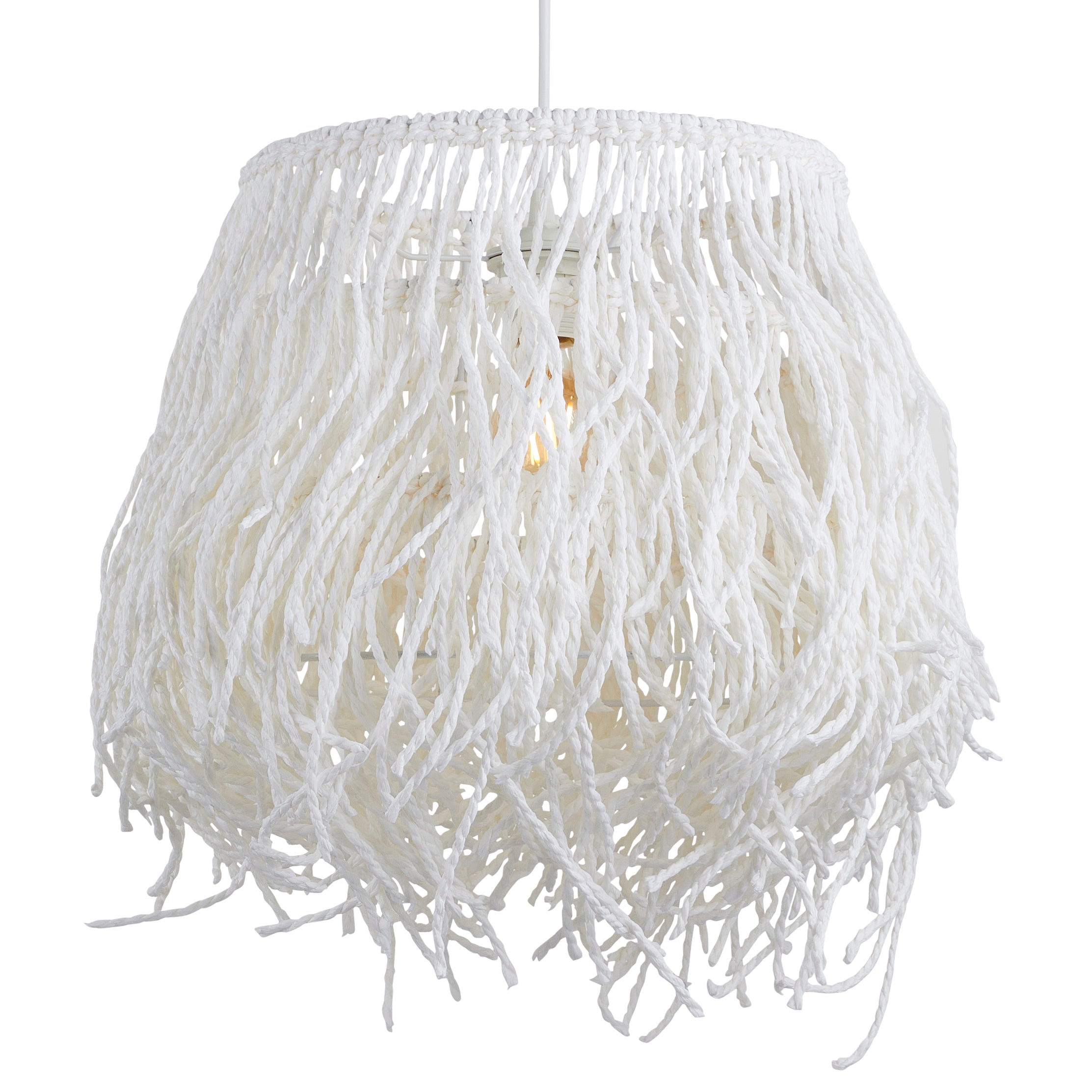 Lighto - Hanglamp Rotan Wit Ø35 cm - Weave