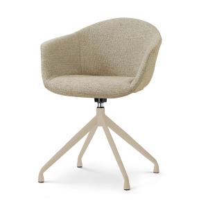 Nolon Nola-Otis draaibare eetkamerstoel taupe melange beige onderstel Nolon Nola-Otis draaibare eetkamerstoel taupe melange beige onderstel