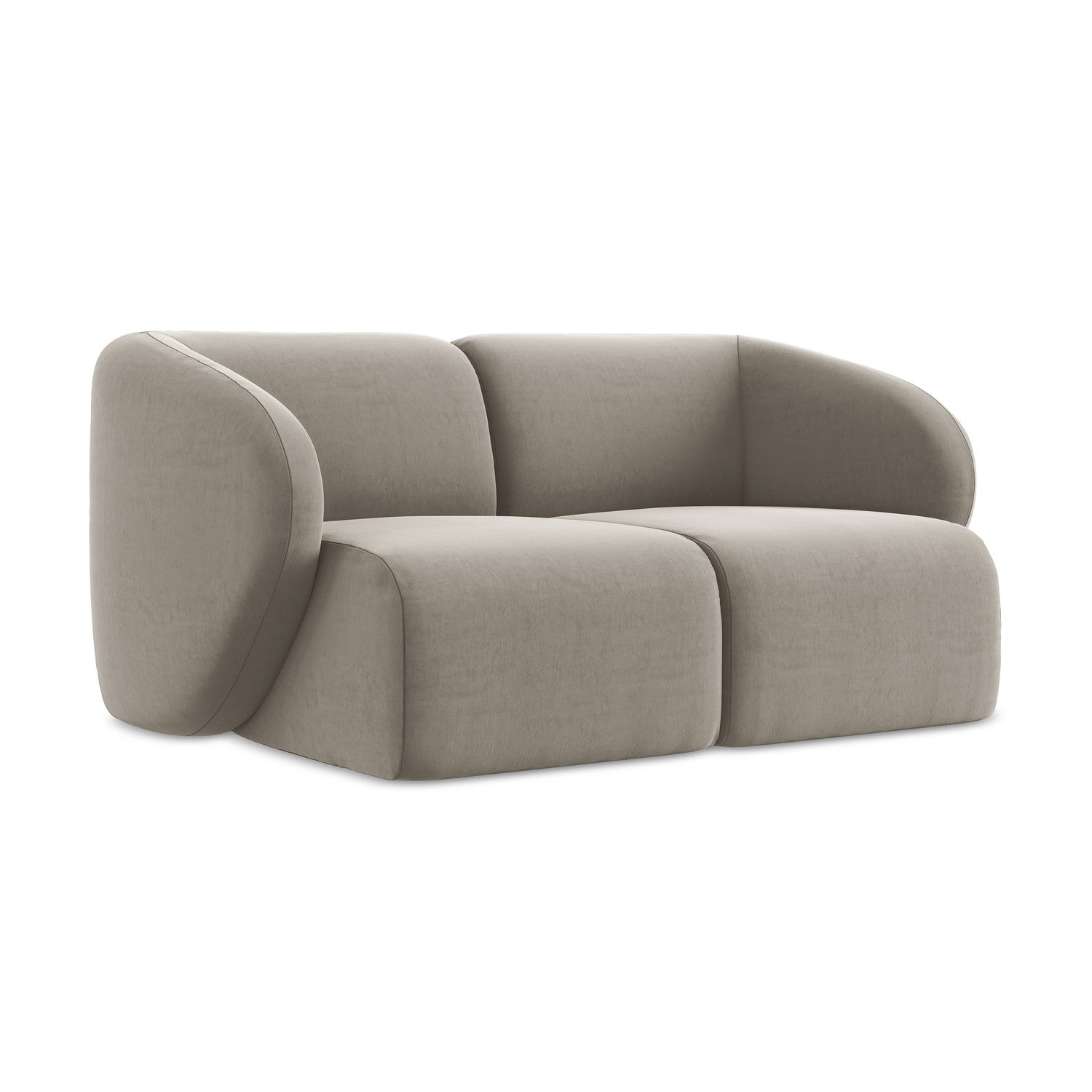 LaMiaSofa Tweezits modulaire bank Cervo - velours - taupe - 174x94x75