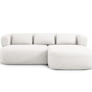 Micadoni rechter hoekbank Jenny 5-zits, chenille lichtbeige – 145x200x Micadoni rechter hoekbank Jenny 5-zits, chenille lichtbeige – 145x200x