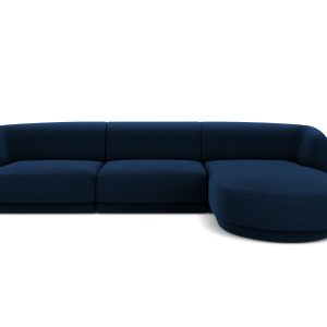 Micadoni rechter hoekbank Miley 4-zits, flueel, koningsblauw – 156×255 Micadoni rechter hoekbank Miley 4-zits, flueel, koningsblauw – 156×255
