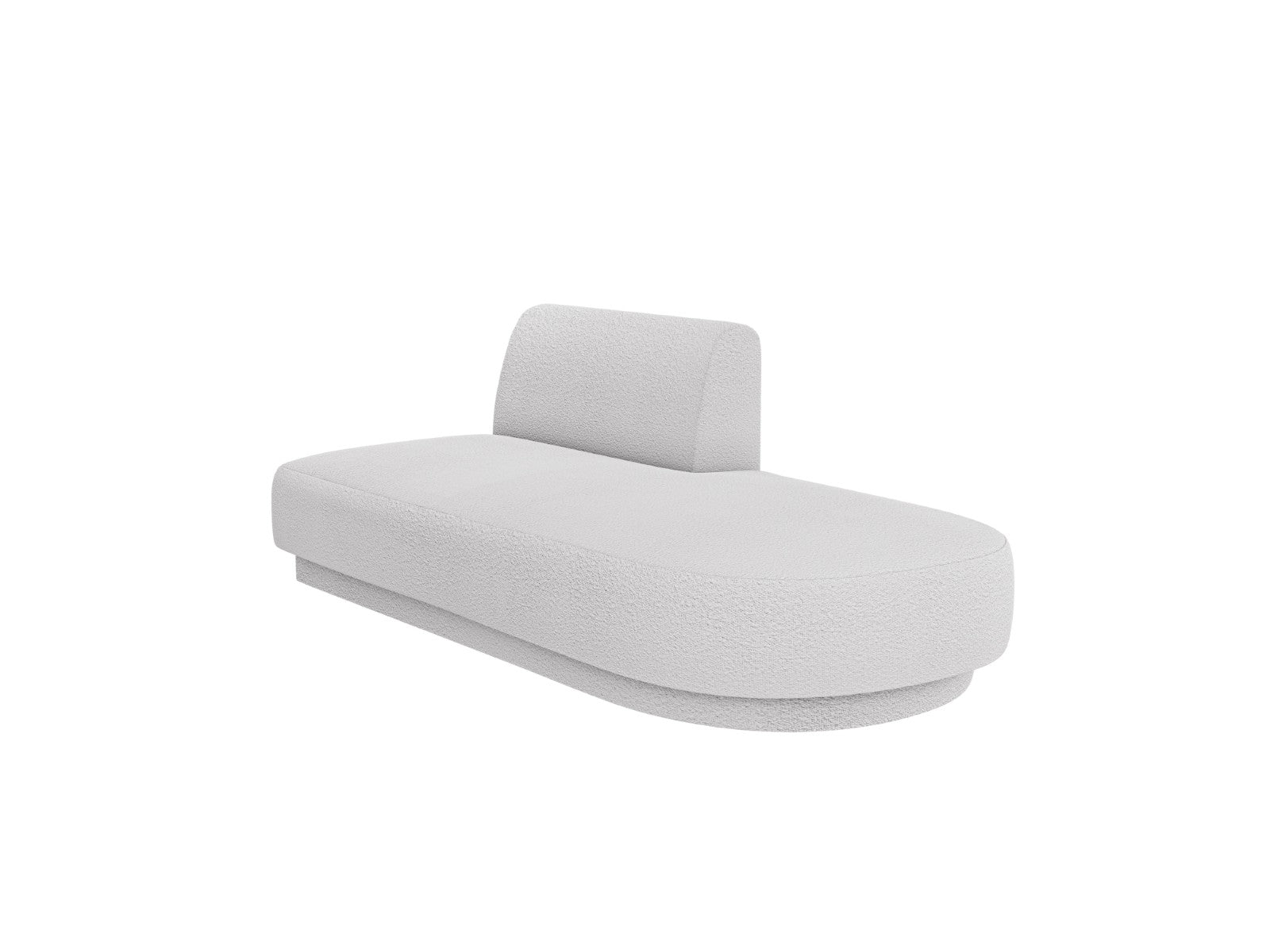 Micadoni Module Miley 2-zits, boucle lichtgrijs - 90x158x70cm