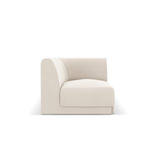 Micadoni Hoekmodule Miley flueel lichtbeige – 90x90x70cm