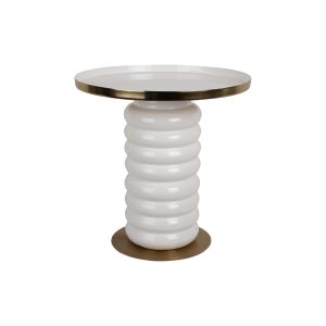 Leitmotiv bijzettafel Ruby – wit – Ø41cm Leitmotiv bijzettafel Ruby – wit – Ø41cm