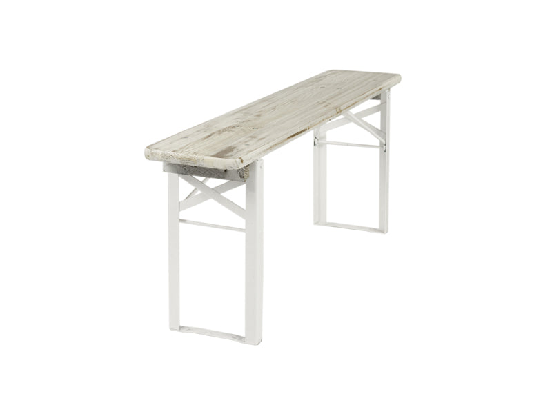 MaximaVida inklapbare picknickbank Berlijn 120 x 25 cm whitewash - FSC