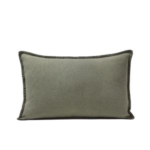 Madura Kussenovertrek Nino kaki grijs en slinger 40×60 cm