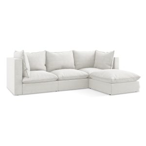 LaMiaSofa hoekbank rechts Ravenna – bouclé – wit – 255x165x77 LaMiaSofa hoekbank rechts Ravenna – bouclé – wit – 255x165x77