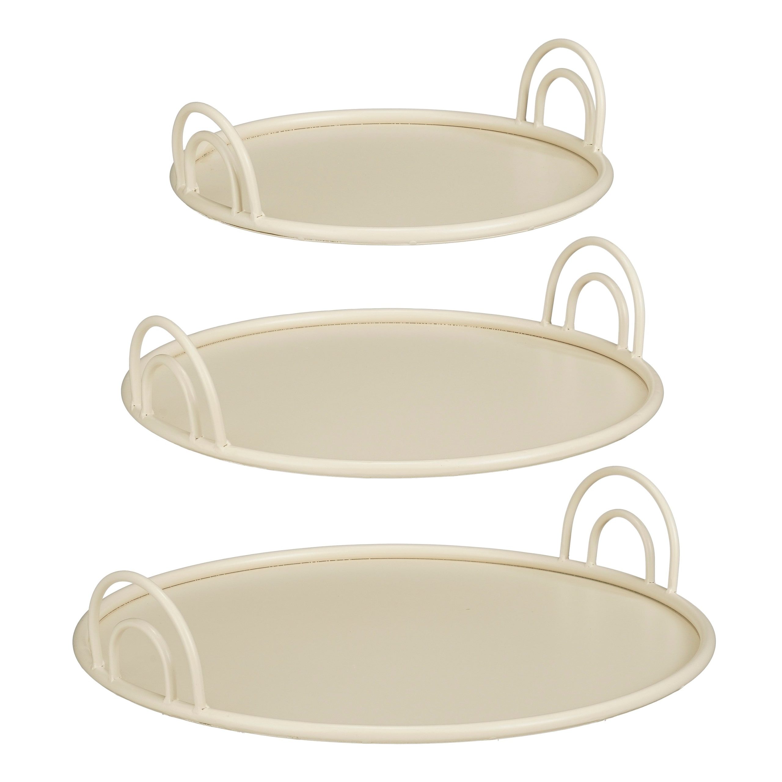 Mica Decorations Dienblad met Handgrepen - Set van 3 - Decoratie Woonk