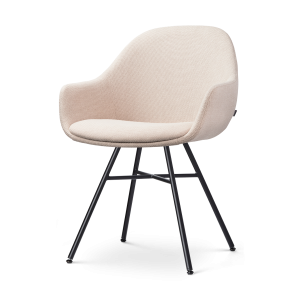 Nolon Noa-Mae Eetkamerstoel Beige – Armleuning – Zwarte Poten Nolon Noa-Mae Eetkamerstoel Beige – Armleuning – Zwarte Poten