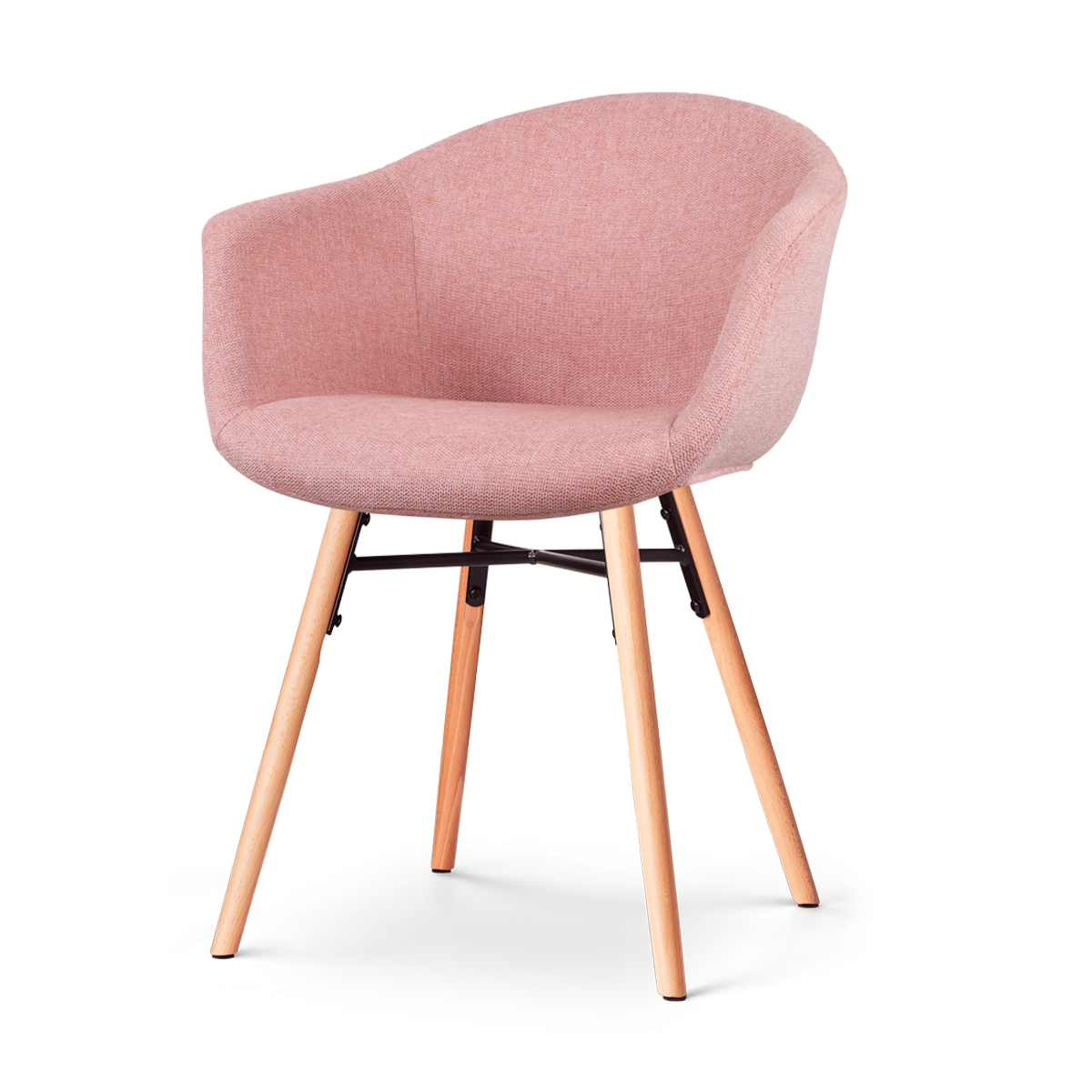 Nolon Nena-Otis Eetkamerstoel Zacht Roze - Armleuning - Stof