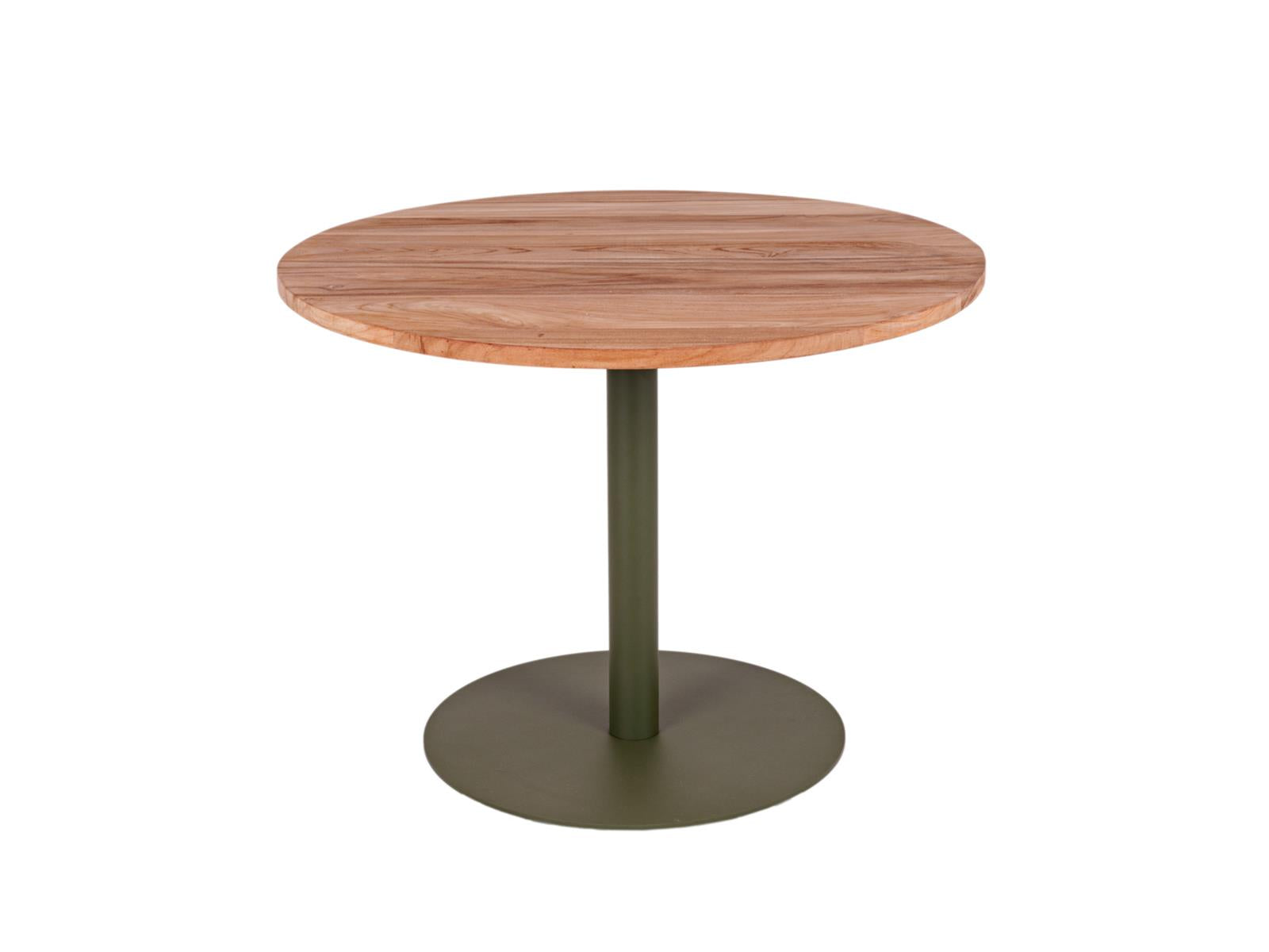 MaximaVida ronde eettafel Java olijfgroen 100 cm - zware 55 kg uitvoer