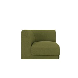Micadoni Hoekmodule Miley boucle donker olijfgroen – 90x90x70cm