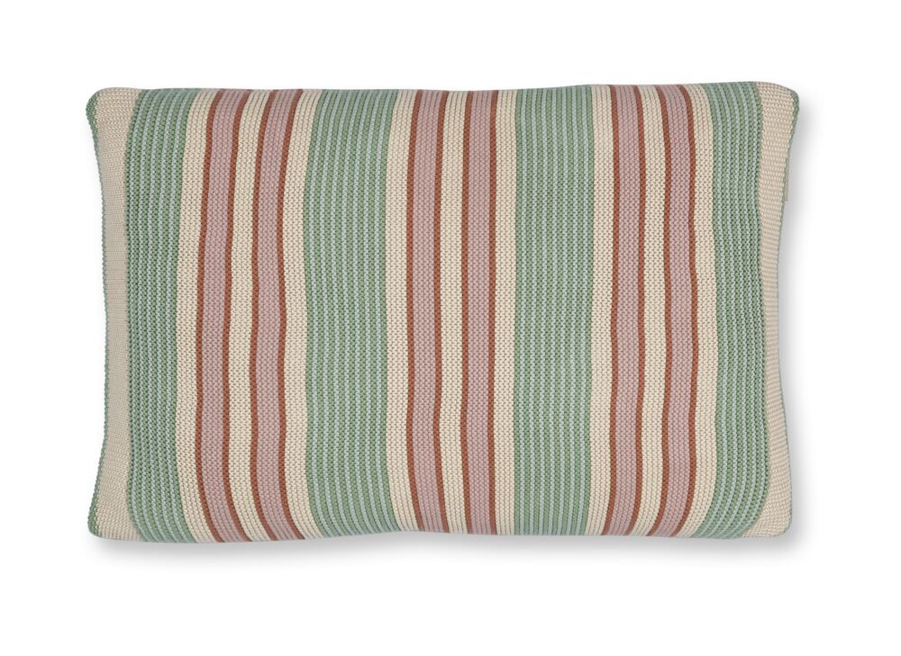 Pip Studio Decoratiekussen Bonsoir Combistripe - 40 x 60 cm - Groen