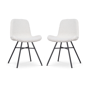 Nolon Noa-Fé Eetkamerstoelen Set van 2 – Teddy – Zwarte Poten Nolon Noa-Fé Eetkamerstoelen Set van 2 – Teddy – Zwarte Poten