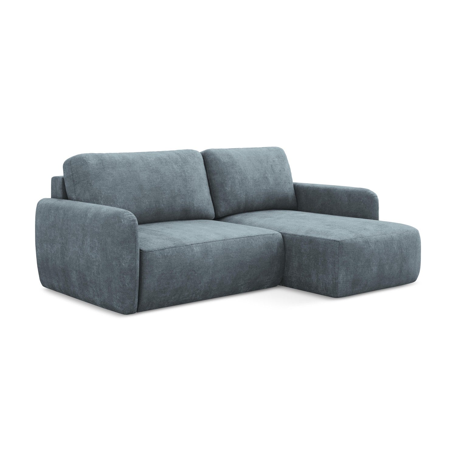 LaMiaSofa hoekbank rechts Corle - chenille stof - jeans - 207x148x86
