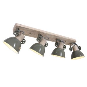 Mexlite spot gearwood – 4 lichts – 80x 17 cm – groen Mexlite spot gearwood – 4 lichts – 80x 17 cm – groen