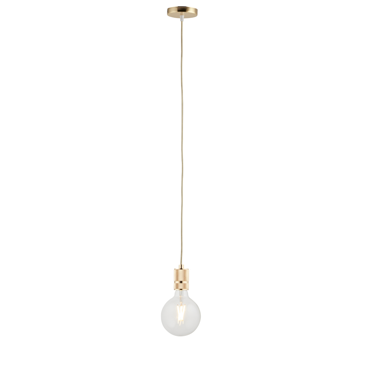 Lighto | Pendel Goud | Inclusief Lichtbron Helder | Classic | 1.5m Sno