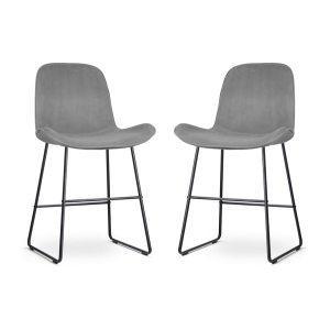 Nolon Nino-Fé Barkrukken Set van 2 – Velvet Grijs – Zwart – 65 cm Nolon Nino-Fé Barkrukken Set van 2 – Velvet Grijs – Zwart – 65 cm