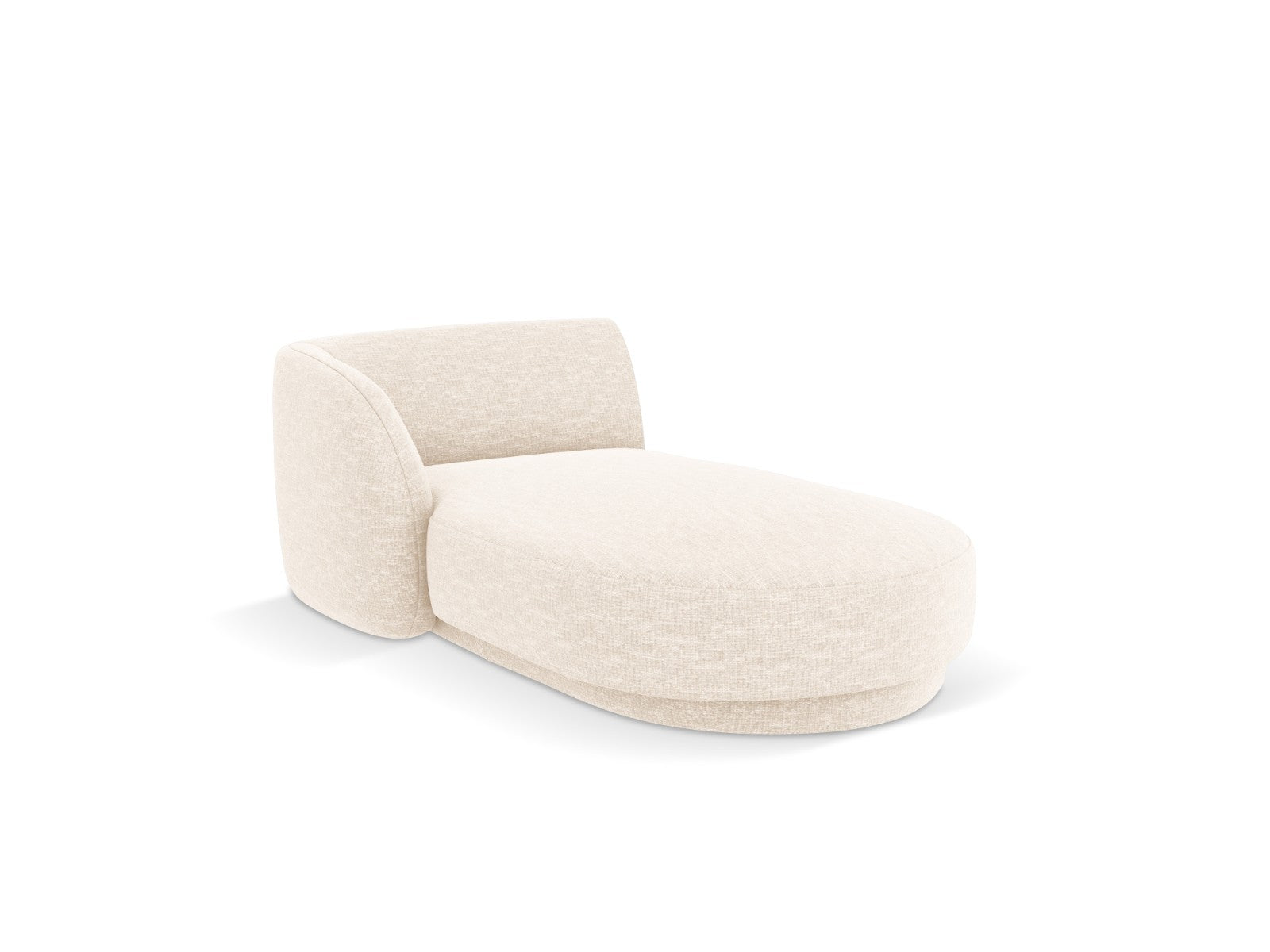 Micadoni linker meridiaan Miley 2-zits, structurele stof ivoor - 156x9