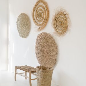NOA MAY Wanddecoratie Medina – naturel – zeegras – Ø 80 x h3 cm NOA MAY Wanddecoratie Medina – naturel – zeegras – Ø 80 x h3 cm