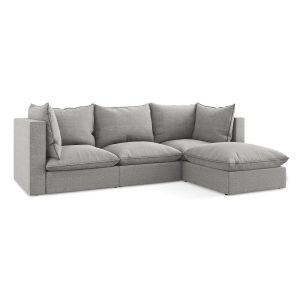 LaMiaSofa hoekbank rechts Ravenna – bouclé – lichtgrijs – 255x165x77 LaMiaSofa hoekbank rechts Ravenna – bouclé – lichtgrijs – 255x165x77