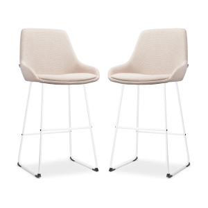 Nolon Nino-Isa Barkrukken Set van 2 – Beige – Wit – 75 cm Nolon Nino-Isa Barkrukken Set van 2 – Beige – Wit – 75 cm