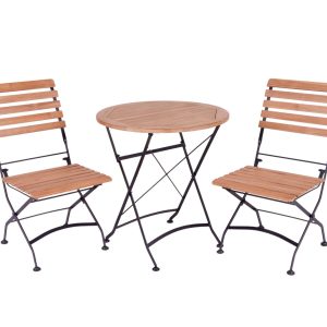 MaximaVida inklapbare ronde acacia bistroset Toscana 70 cm zwart – sto MaximaVida inklapbare ronde acacia bistroset Toscana 70 cm zwart – sto
