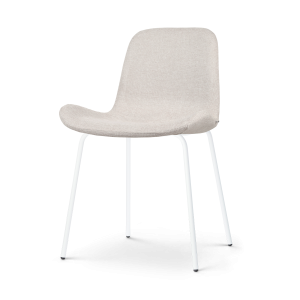 Nolon Nora-Fé Eetkamerstoel Beige – Stof – Witte Poten Nolon Nora-Fé Eetkamerstoel Beige – Stof – Witte Poten