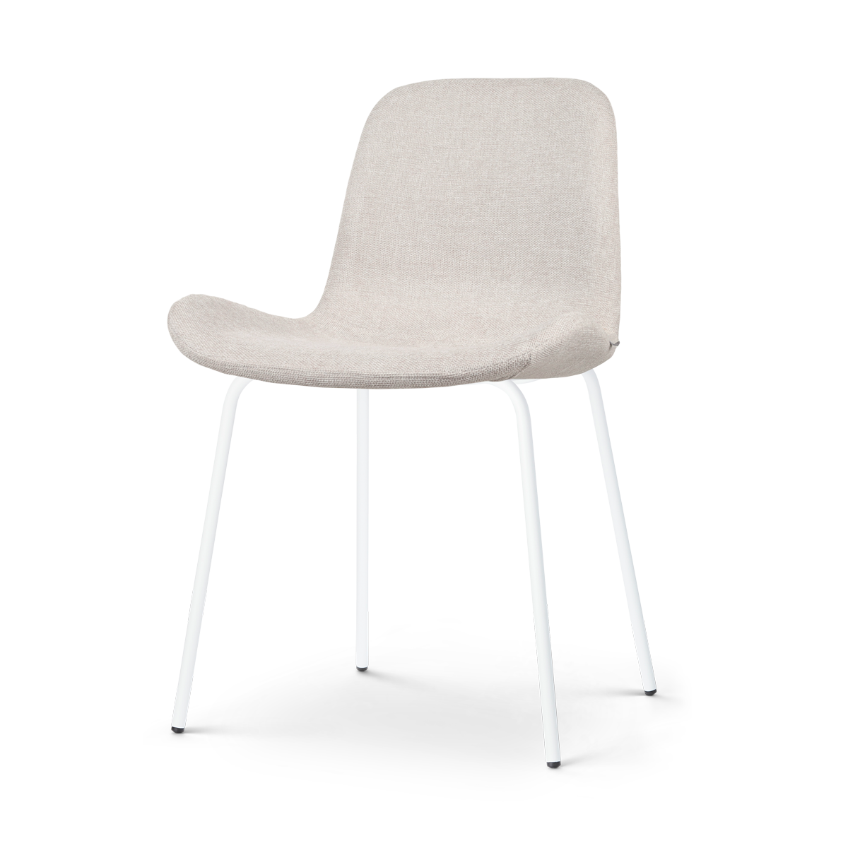 Nolon Nora-Fé Eetkamerstoel Beige - Stof - Witte Poten