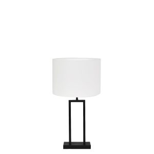 Light & Living tafellamp Shiva/Polycotton – zwart, wit – 30x30x62cm Light & Living tafellamp Shiva/Polycotton – zwart, wit – 30x30x62cm