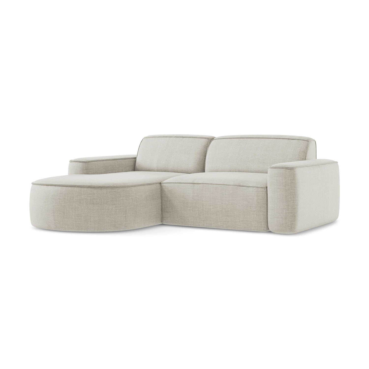 LaMiaSofa hoekbank links Melissa - textuurstof - lichtbeige - 224x166x