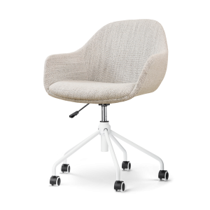 Nolon Nout-Mae Bureaustoel Beige Gemêleerd- Armleuning – Wit Onderstel Nolon Nout-Mae Bureaustoel Beige Gemêleerd- Armleuning – Wit Onderstel