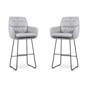 Nolon Nino-Mia Barkrukken Set van 2 – Grijs – Zwart – 75 cm Nolon Nino-Mia Barkrukken Set van 2 – Grijs – Zwart – 75 cm