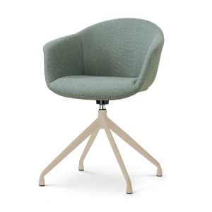Nolon Nola-Otis draaibare eetkamerstoel saliegroen beige onderstel Nolon Nola-Otis draaibare eetkamerstoel saliegroen beige onderstel
