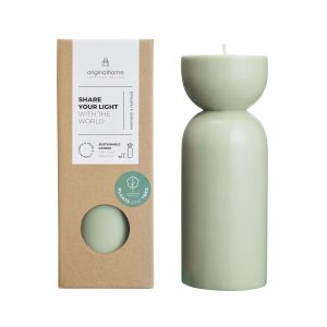 Originalhome kaars organische vorm – groen – M Originalhome kaars organische vorm – groen – M