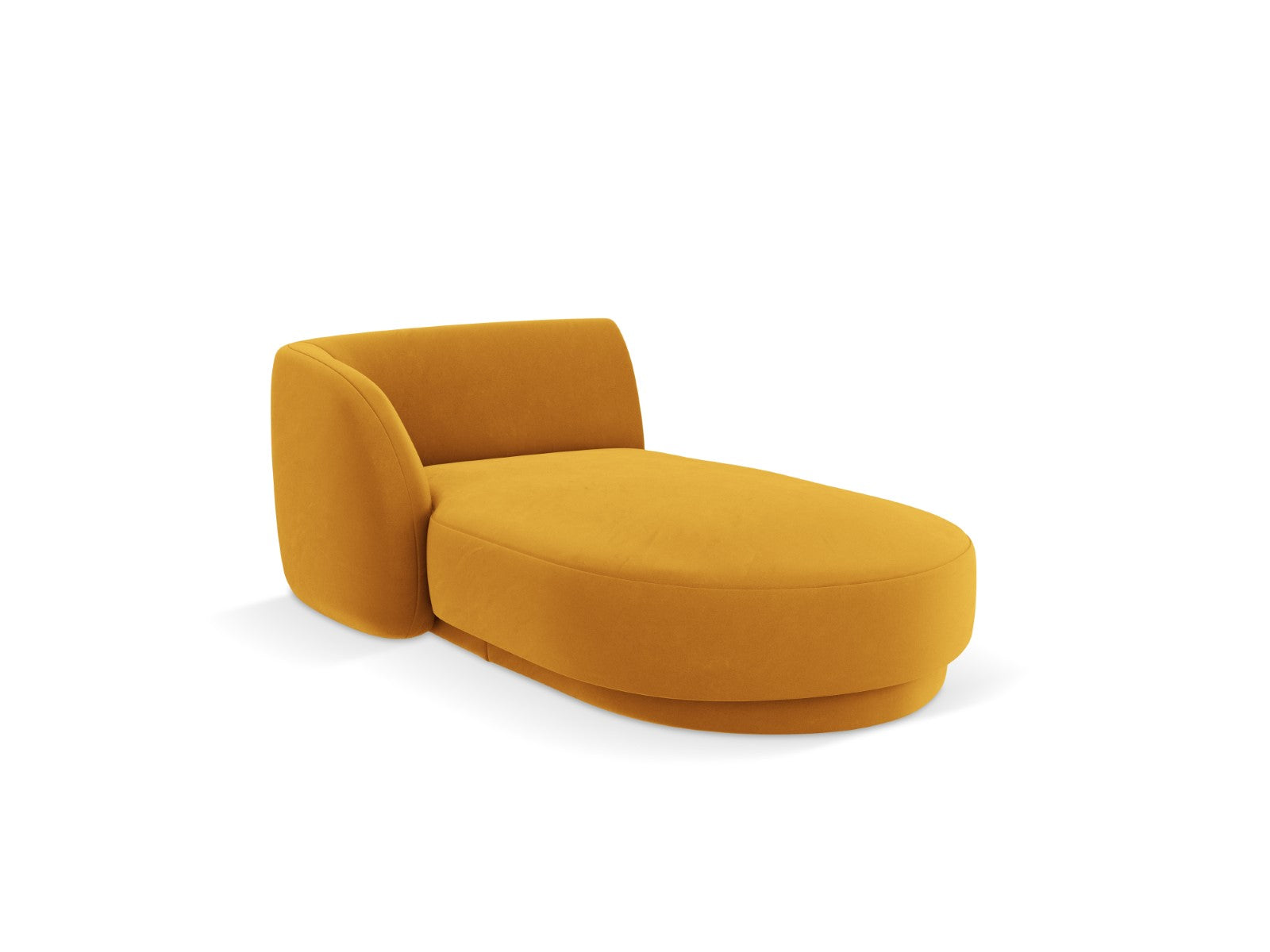 Micadoni linker meridiaan Miley flueel, geel - 156x90x70cm