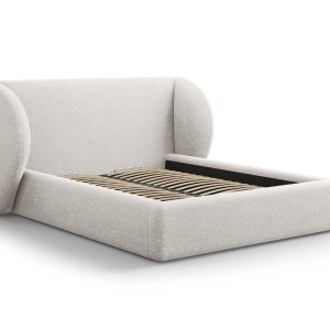 Micadoni Opbergbed met hoofdeinde Miley 160x200cm, chenille, lichtgrij Micadoni Opbergbed met hoofdeinde Miley 160x200cm, chenille, lichtgrij