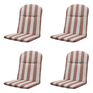 Madison kuipstoelkussen hoge rug Amora – bruin – 96x45x3,5cm – set van Madison kuipstoelkussen hoge rug Amora – bruin – 96x45x3,5cm – set van