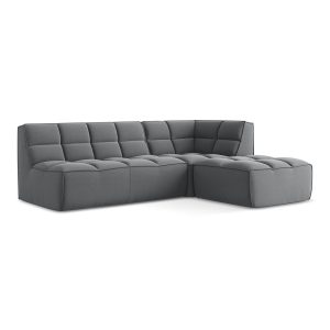 LaMiaSofa Modulaire hoekbank rechts Belluno – velours – staal – 258×17 LaMiaSofa Modulaire hoekbank rechts Belluno – velours – staal – 258×17