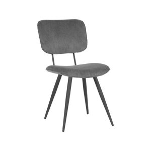 Label51 Eetkamerstoel Vic – Grijs Ribstof – Zithoogte 50cm – Set van 2 Label51 Eetkamerstoel Vic – Grijs Ribstof – Zithoogte 50cm – Set van 2