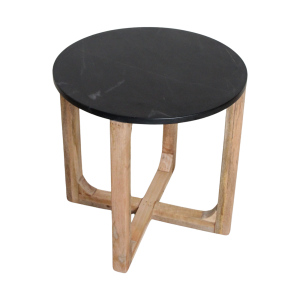 Marmeren bijzettafel rond – zwart – 50x50x50 cm Marmeren bijzettafel rond – zwart – 50x50x50 cm